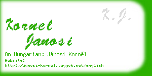 kornel janosi business card