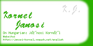 kornel janosi business card